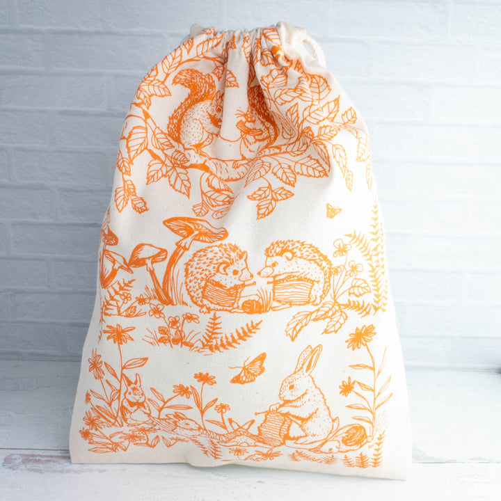 Crafty Woodland Drawstring Project Bag