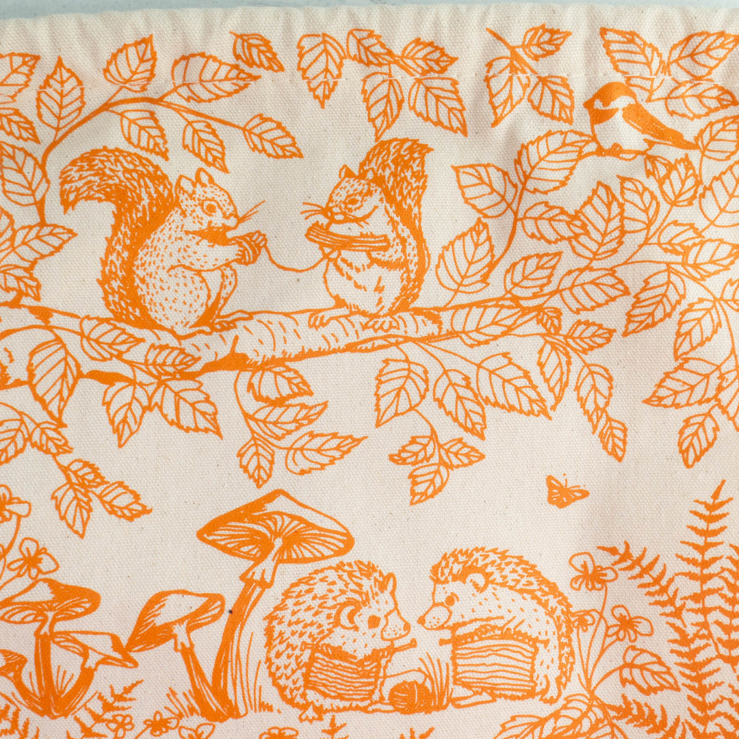 Crafty Woodland Drawstring Project Bag
