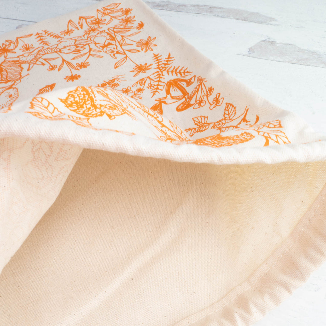 Crafty Woodland Drawstring Project Bag