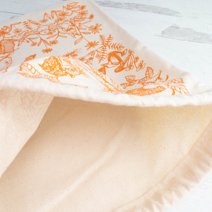 Crafty Woodland Drawstring Project Bag