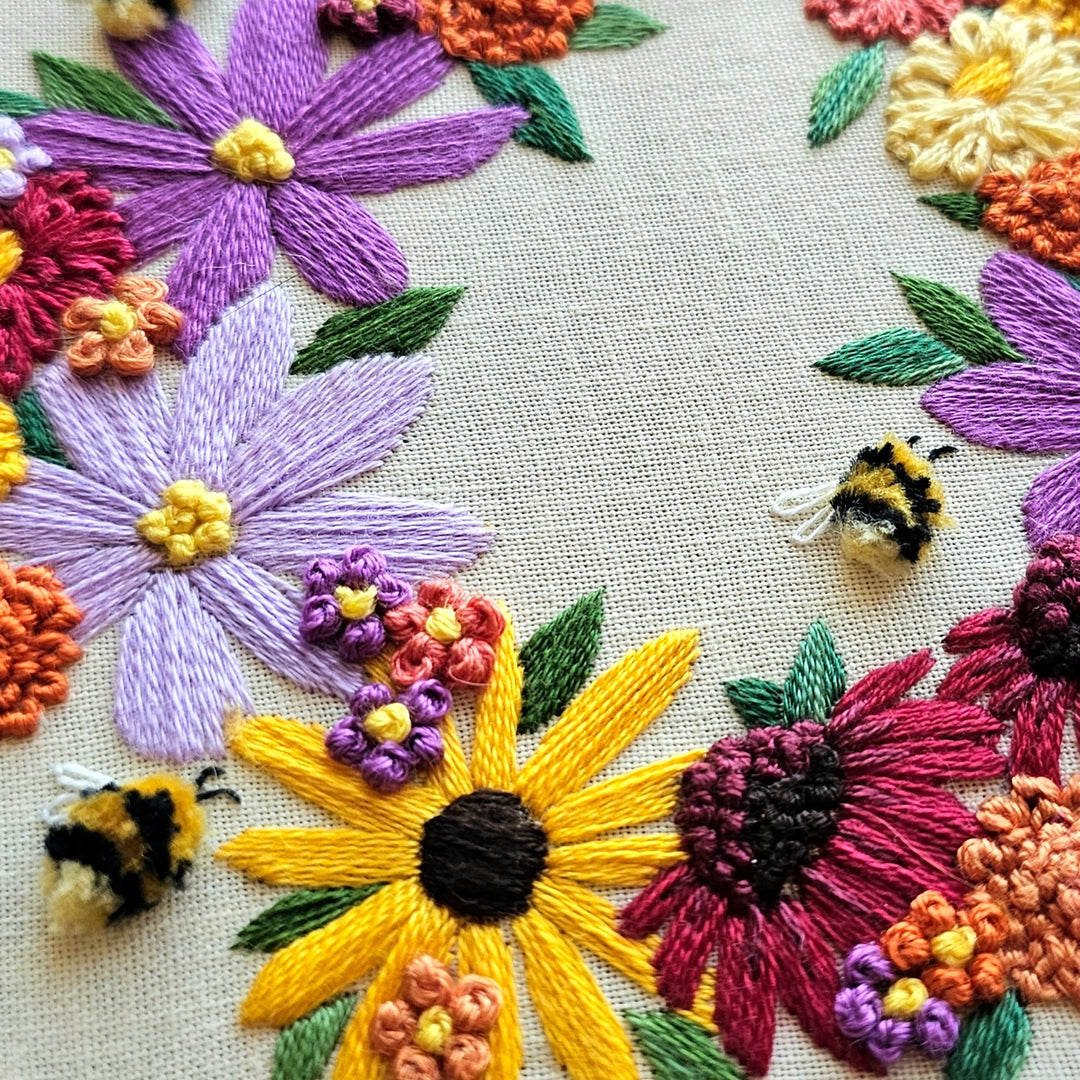 Bumblebee Bouquet Embroidery Kit