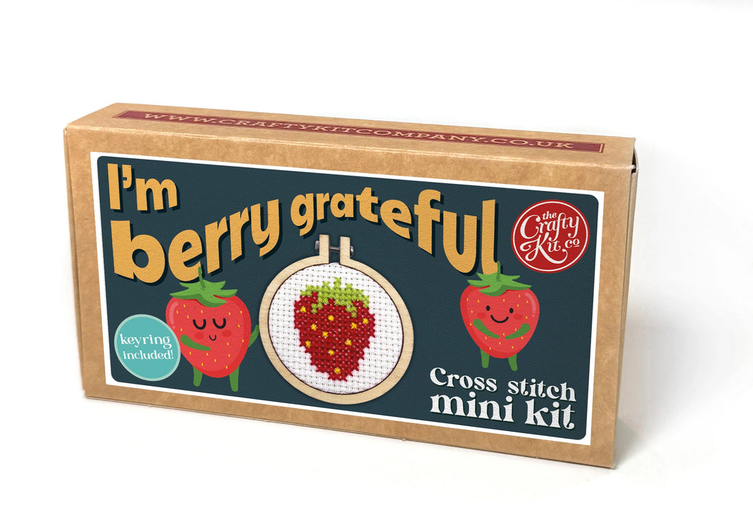 Mini Matchbox Cross Stitch Kit - I'm Berry Grateful