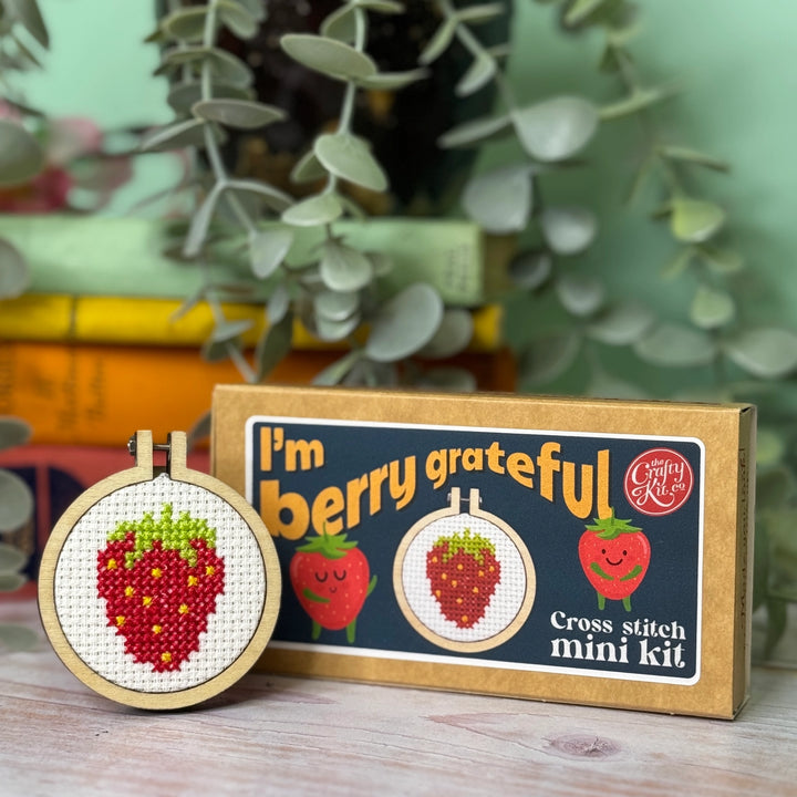 Mini Matchbox Cross Stitch Kit - I'm Berry Grateful