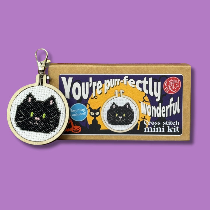 Mini Matchbox Cross Stitch Kit -You're PURRfect