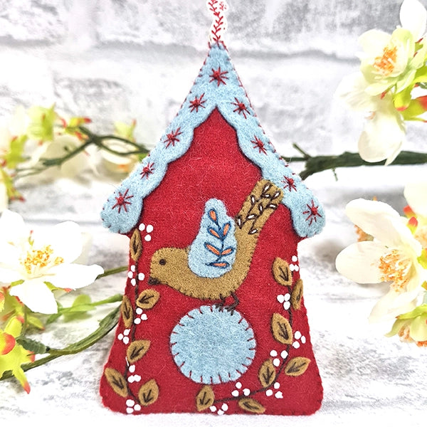 Folk Birdhouse Felt Embroidery Craft Kit