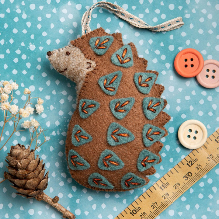 Folk Hedgehog Felt Embroidery Craft Kit