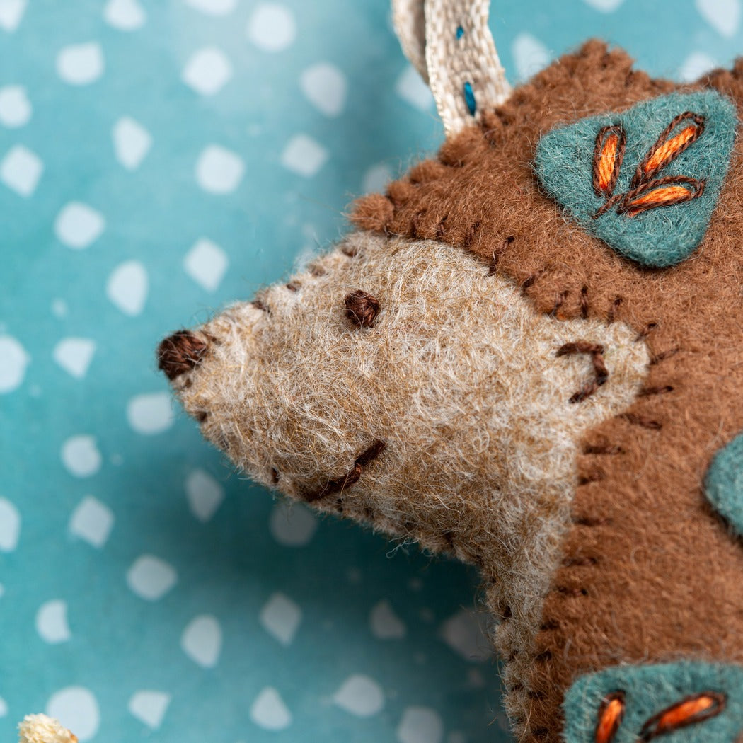 Folk Hedgehog Felt Embroidery Craft Kit