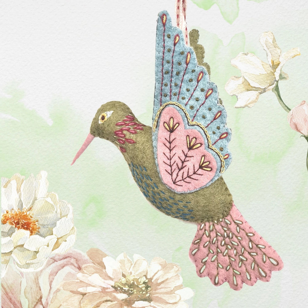 Hummingbird Felt Embroidery Craft Kit