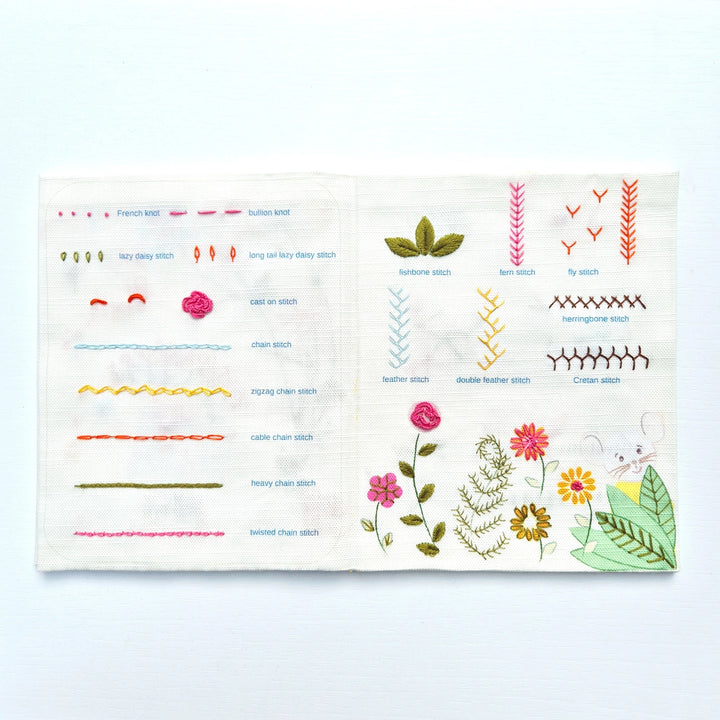 Little Mouse Embroidery Sampler Book Kit