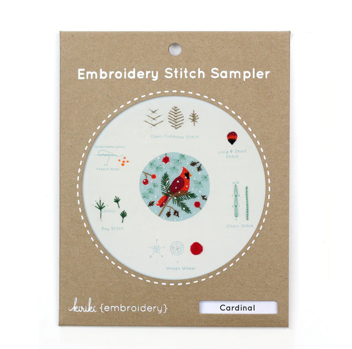 Cardinal Embroidery Stitch Sampler