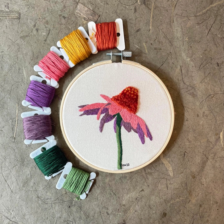 Coneflower Hand Embroidery Kit