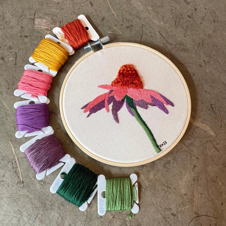 Coneflower Hand Embroidery Kit