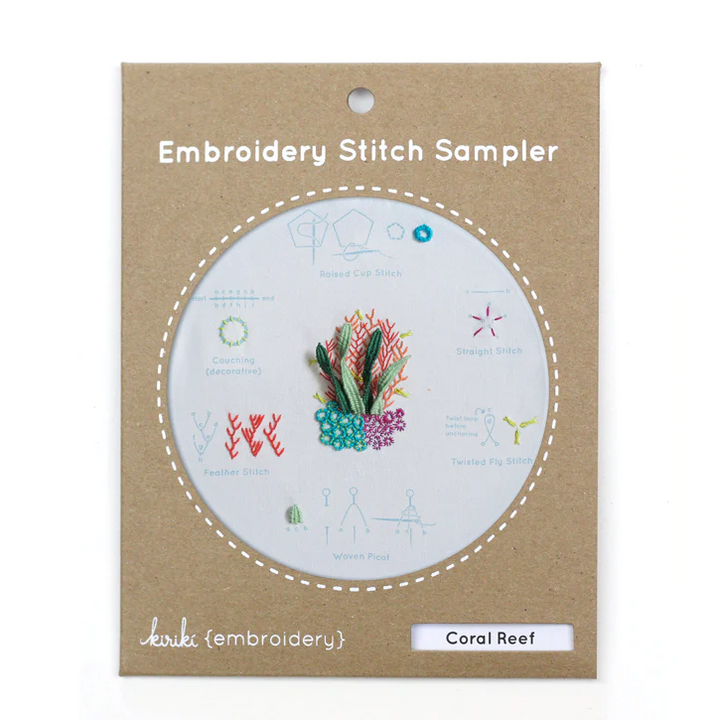 Coral Reef Embroidery Stitch Sampler