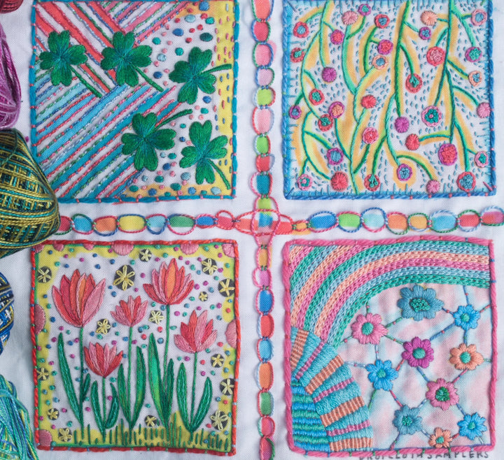 Garden Path Embroidery Sampler