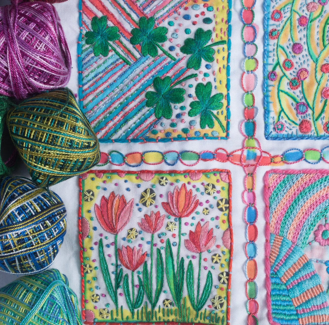 Garden Path Embroidery Sampler