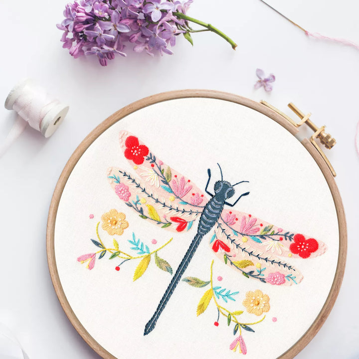 Pollen Embroidery Kit by Ally Gore - Dragonfly