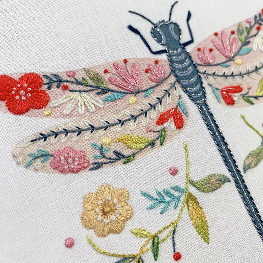 Pollen Embroidery Kit by Ally Gore - Dragonfly
