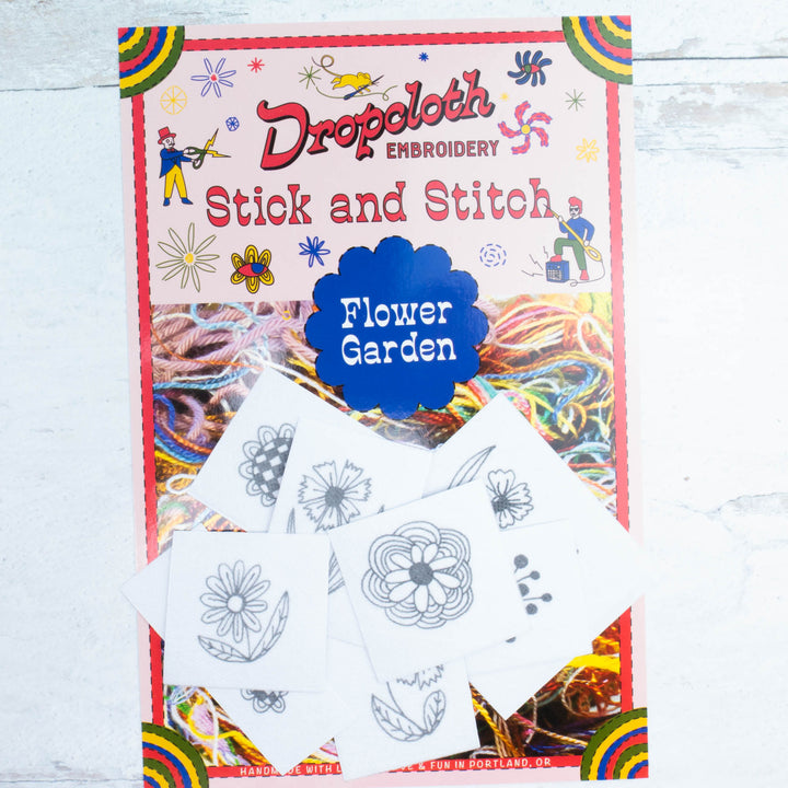Flower Garden Stick & Stitch Embroidery Patterns