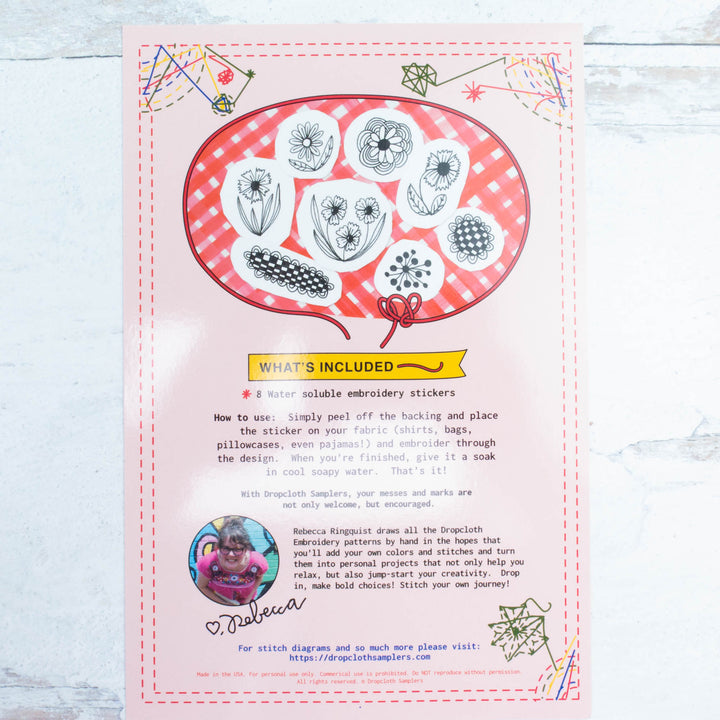 Flower Garden Stick & Stitch Embroidery Patterns