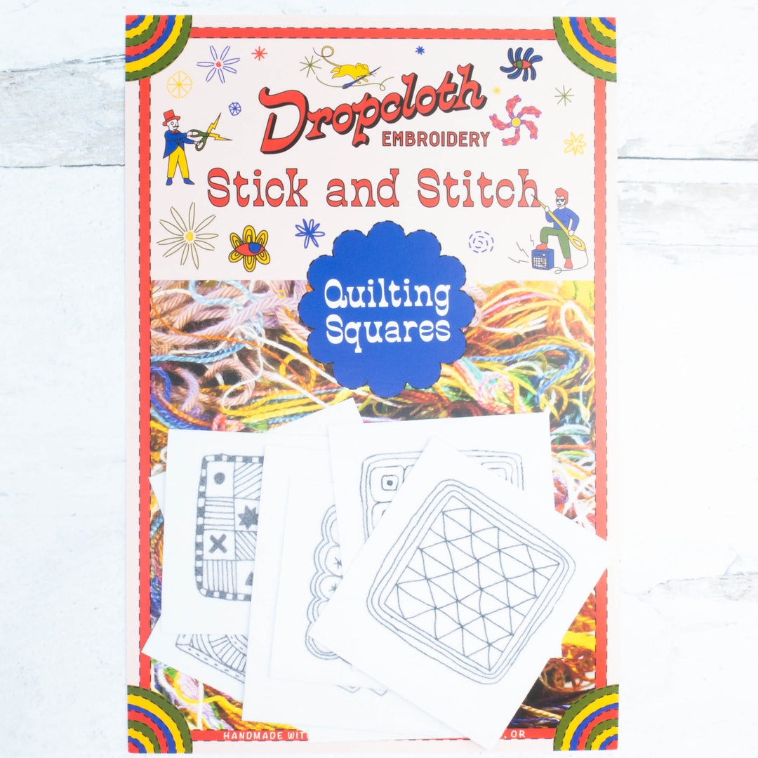 Quilting Squares Stick & Stitch Embroidery Patterns