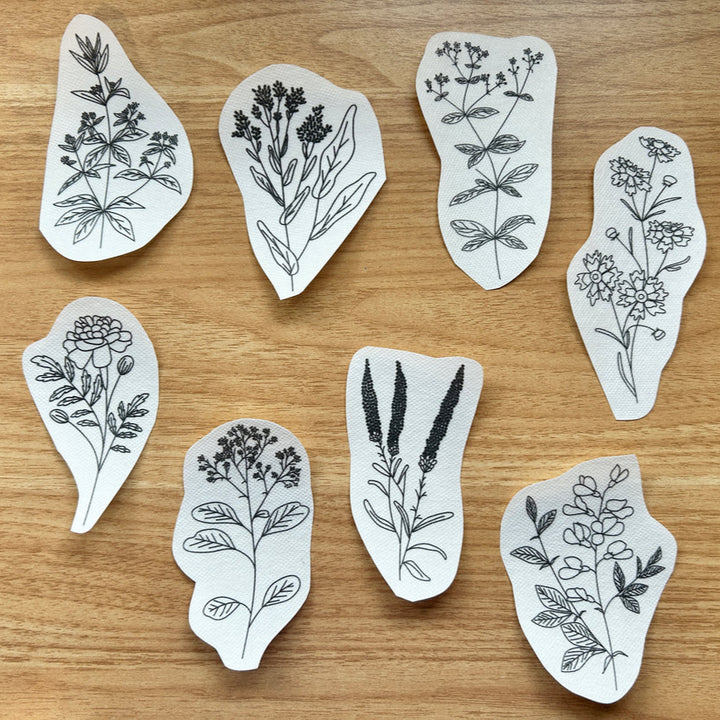 Natural Dye Plants Stick & Stitch Embroidery Patterns