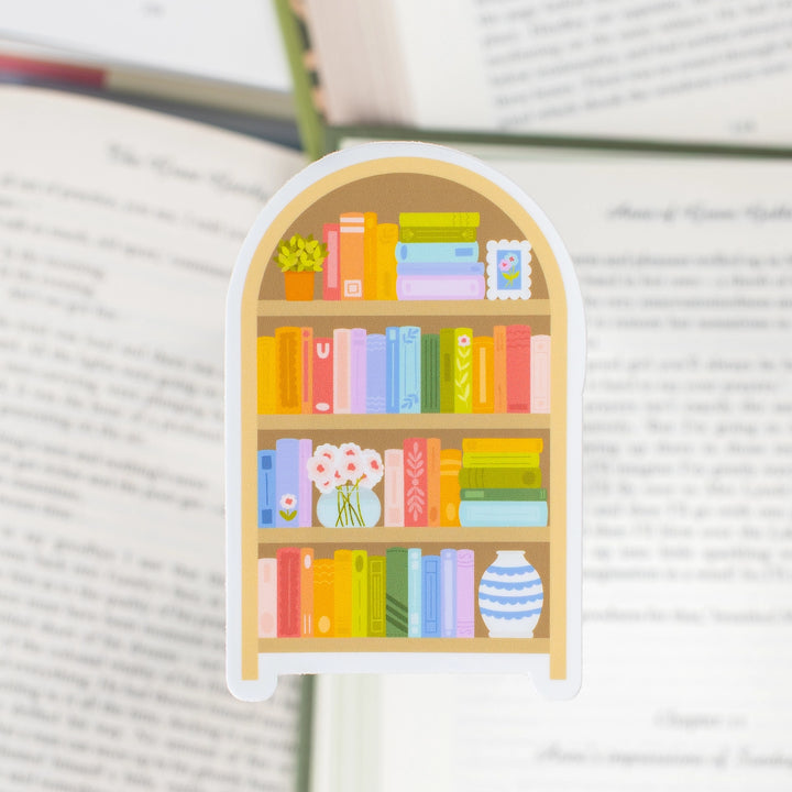 Rainbow Bookcase Vinyl Sticker