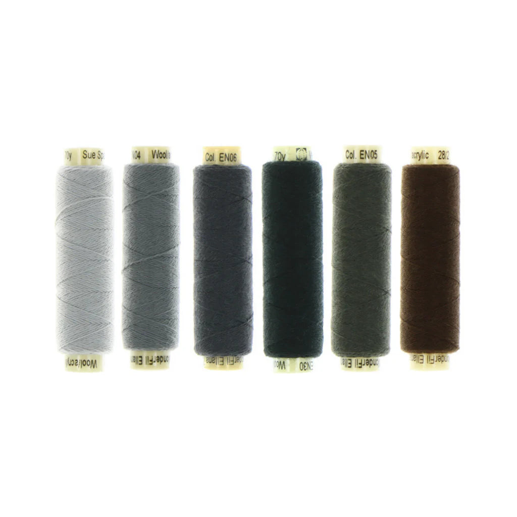 Sue Spargo Ellana Wool Thread Set - Gray