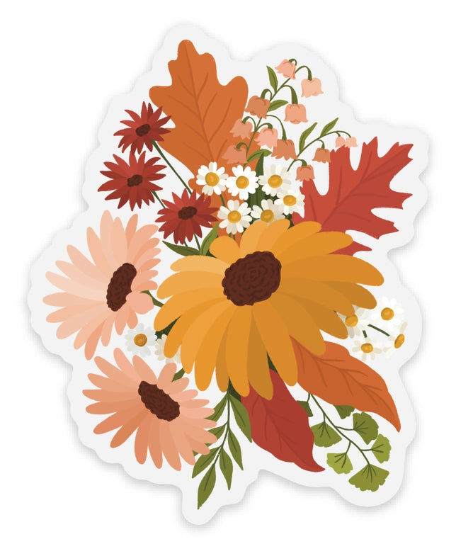 Fall Foliage Bouquet Vinyl Sticker