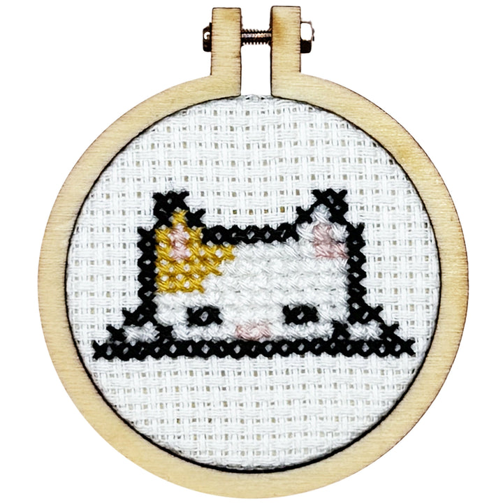Mini Matchbox Cross Stitch Kit - How Are you Feline?