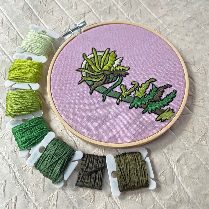 Fiddlehead Embroidery Kit