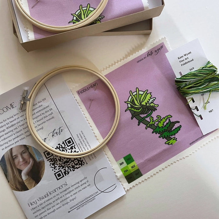 Fiddlehead Embroidery Kit