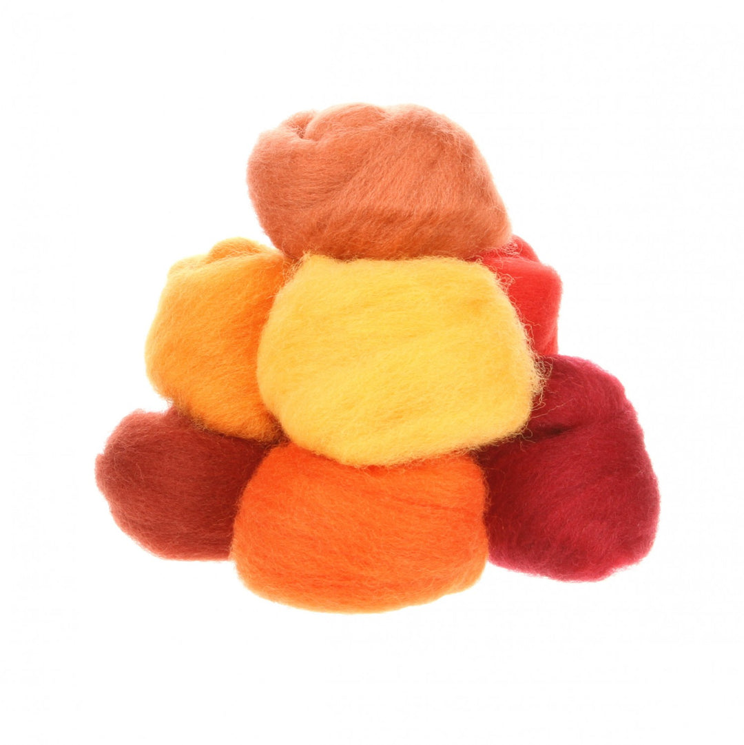 Wool Roving Set - Fire