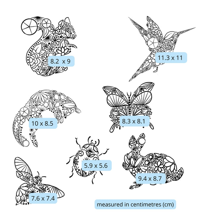 Floral Creatures Stick & Stitch Embroidery Patterns Set