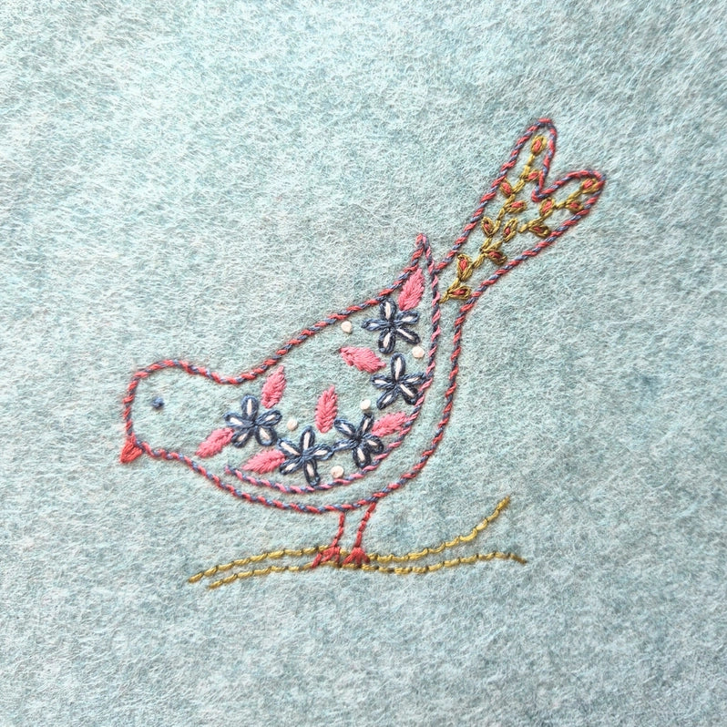 Folk Birds Stick & Stitch Embroidery Patterns