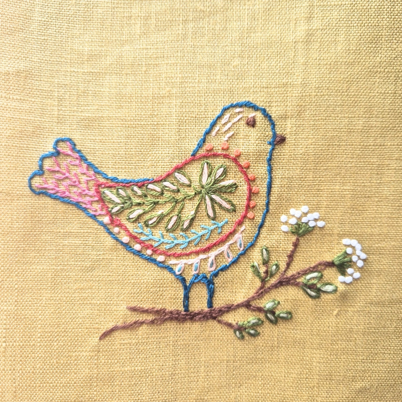 Folk Birds Stick & Stitch Embroidery Patterns