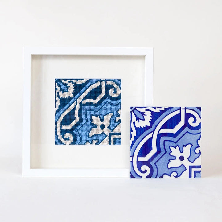 Portuguese Tile Needlepoint Kit - Fontainhas