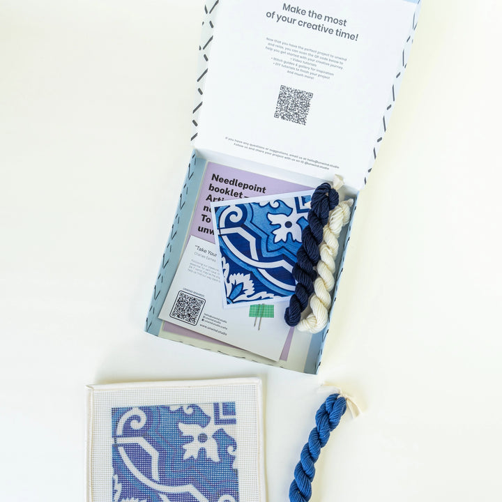 Portuguese Tile Needlepoint Kit - Fontainhas