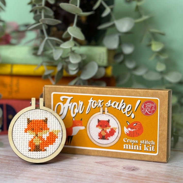 Mini Matchbox Cross Stitch Kit - For Fox Sake!