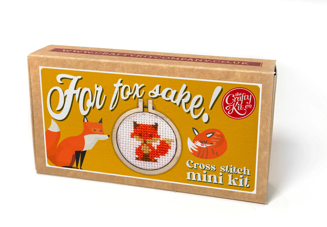 Mini Matchbox Cross Stitch Kit - For Fox Sake!