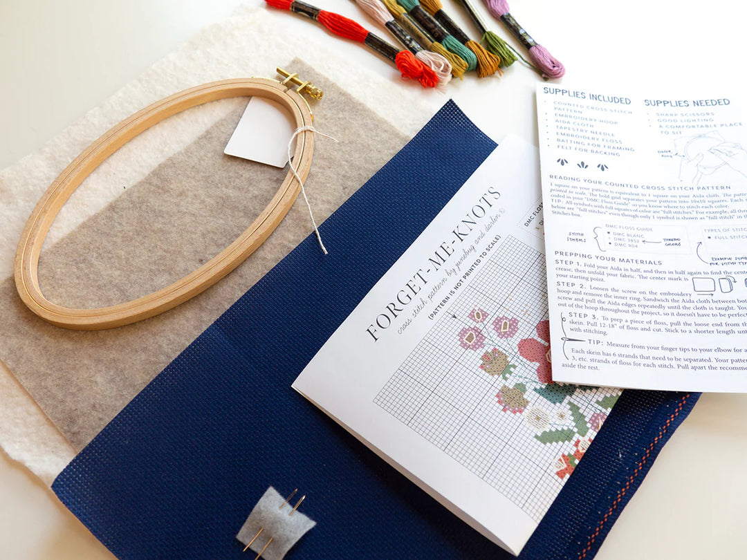 Forget Me Knots Cross Stitch Kit