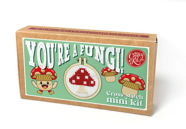 Mini Matchbox Cross Stitch Kit - You're a Fungi
