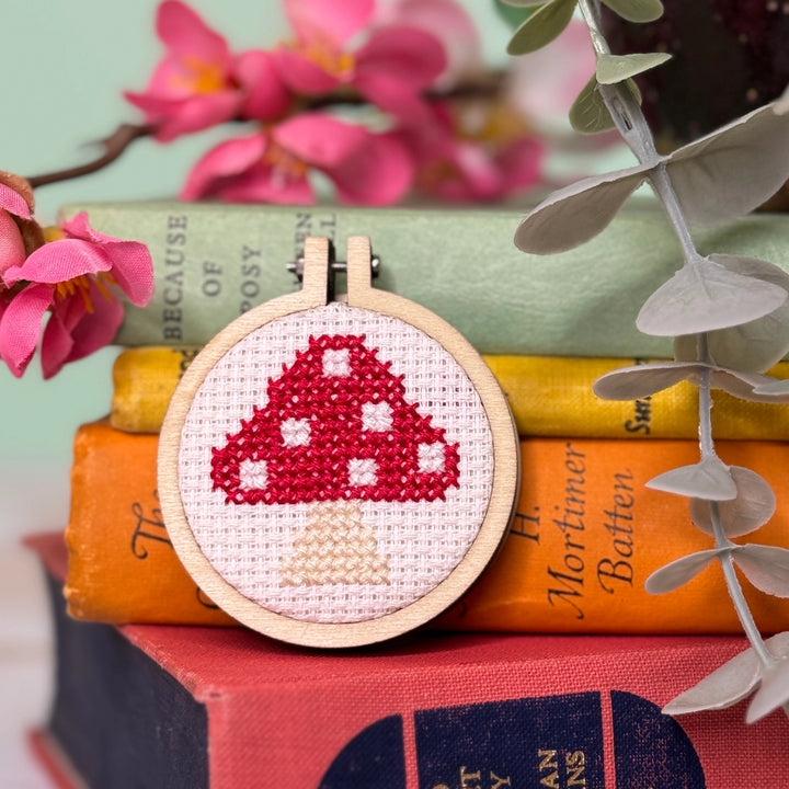 Mini Matchbox Cross Stitch Kit - You're a Fungi