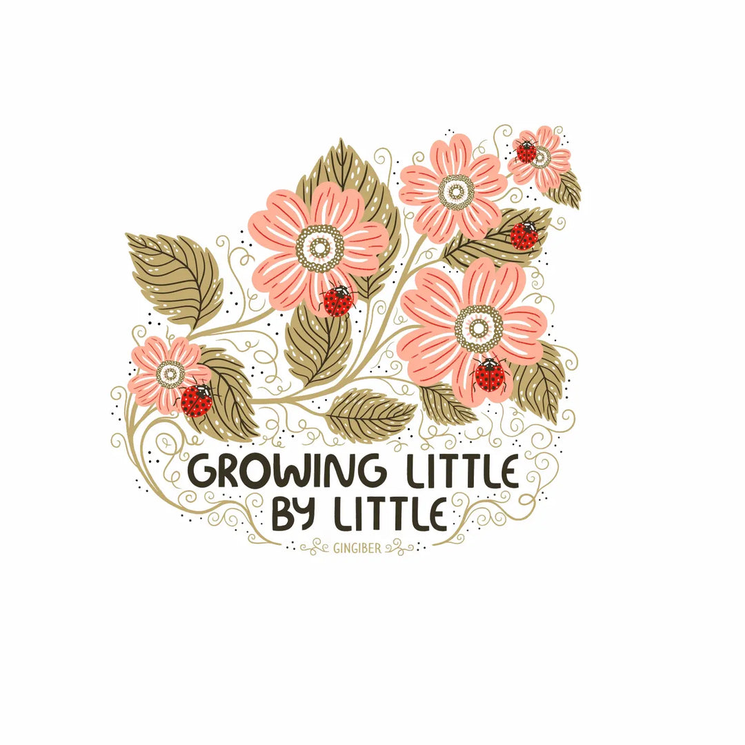 Growing Little By Little Vinyl Sticker