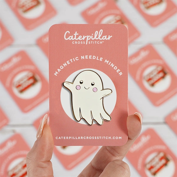 Magnetic Enamel Needle Minder - Glow in the Dark Ghost
