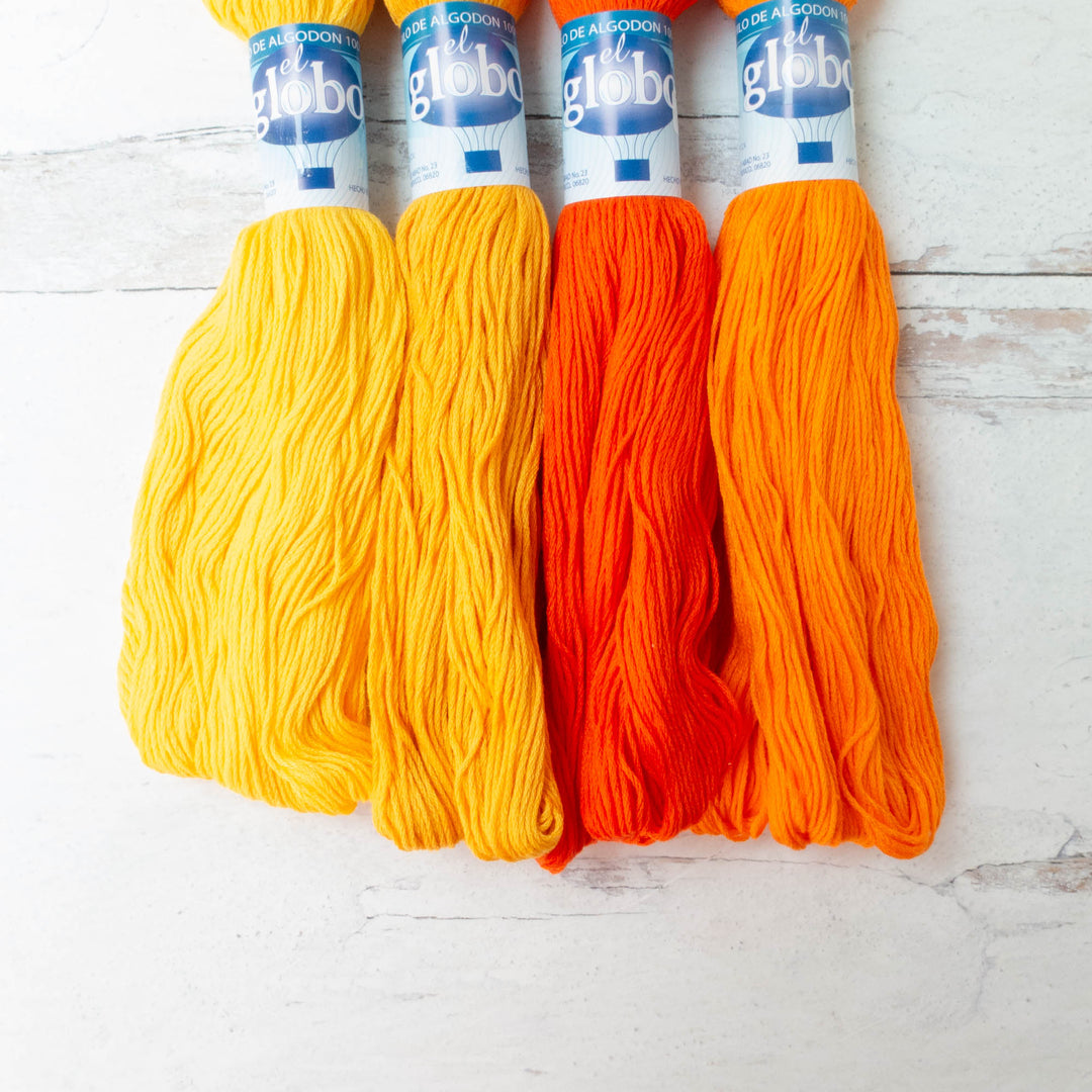 Hilo Vela El Globo Embroidery Thread - Orange