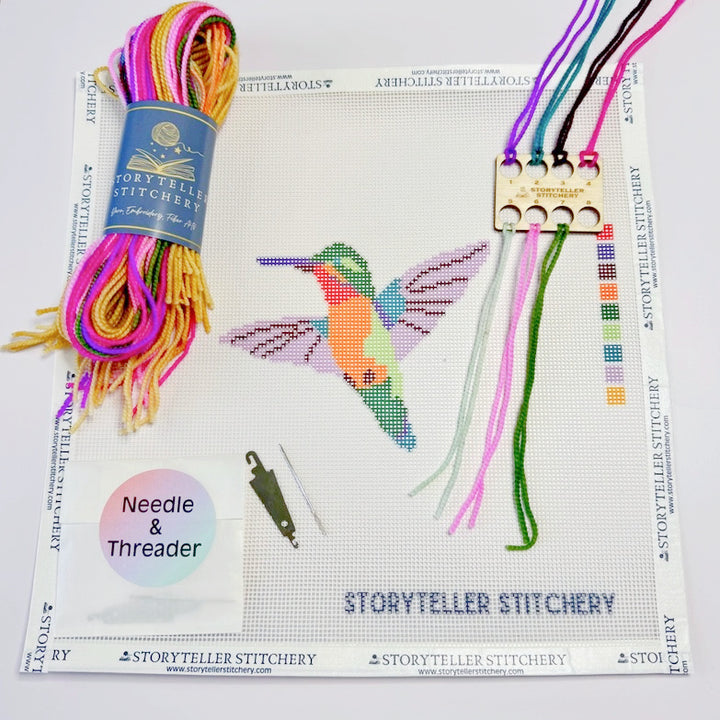 Modern Needlepoint Kit - Hummingbird