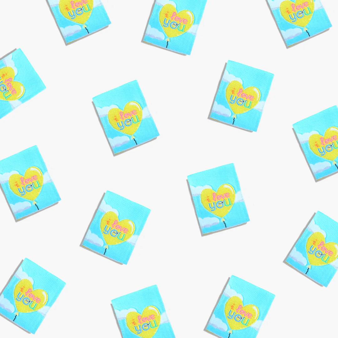 I Love You Woven Labels