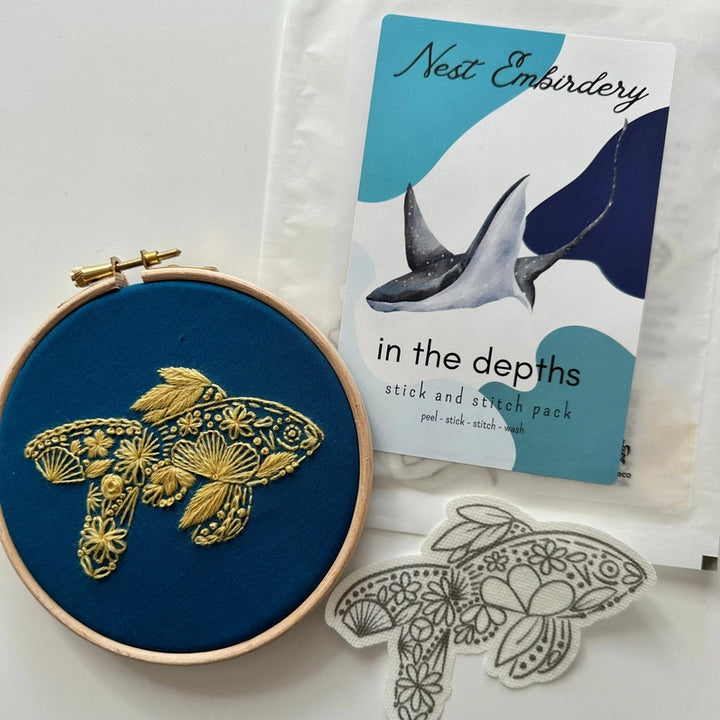 In the Depths Stick & Stitch Embroidery Patterns Set