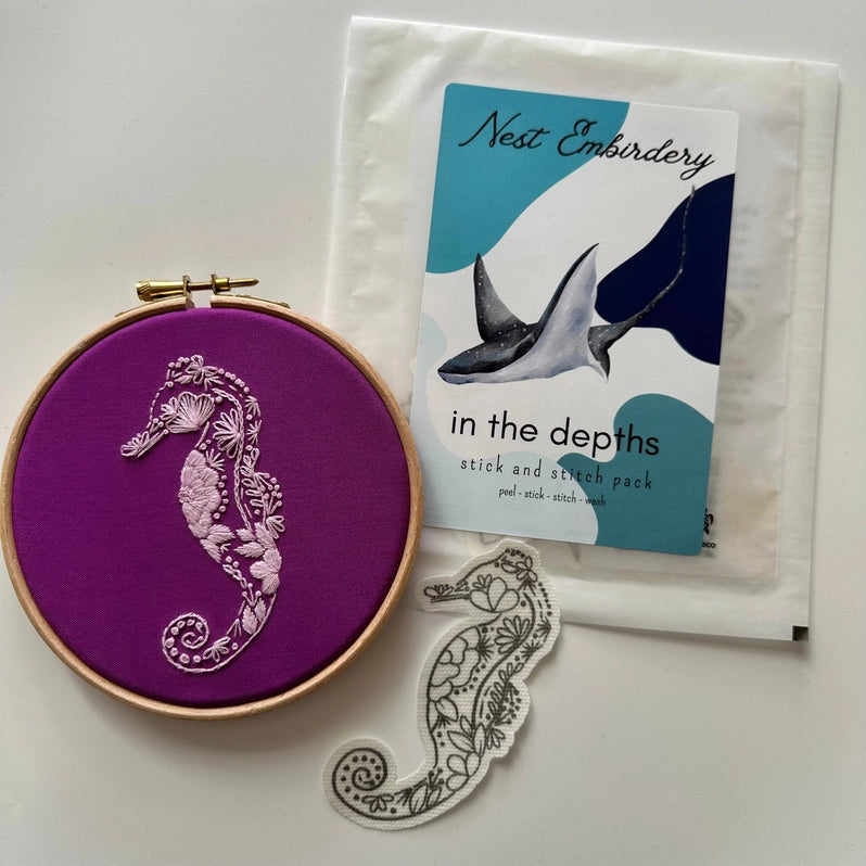 In the Depths Stick & Stitch Embroidery Patterns Set