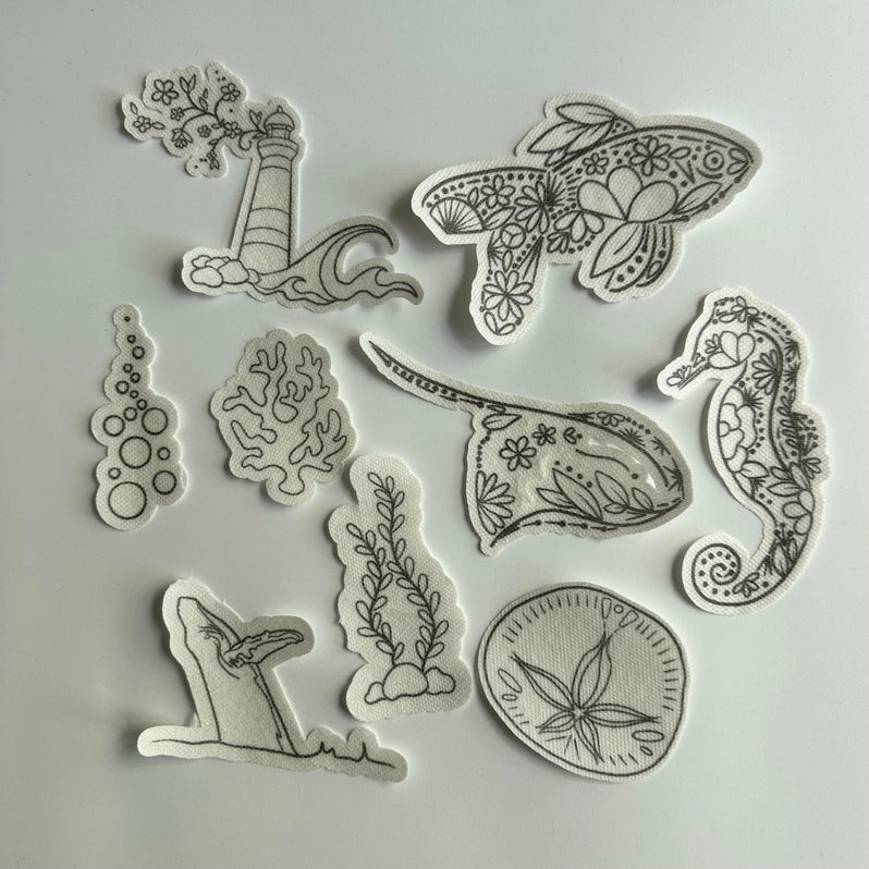 In the Depths Stick & Stitch Embroidery Patterns Set